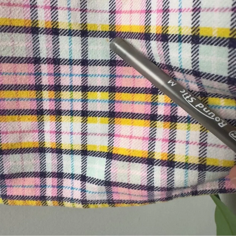 Justice Multicolor Plaid Slip Dress Spaghettie Strap Y2K Retro Colorful Pastel